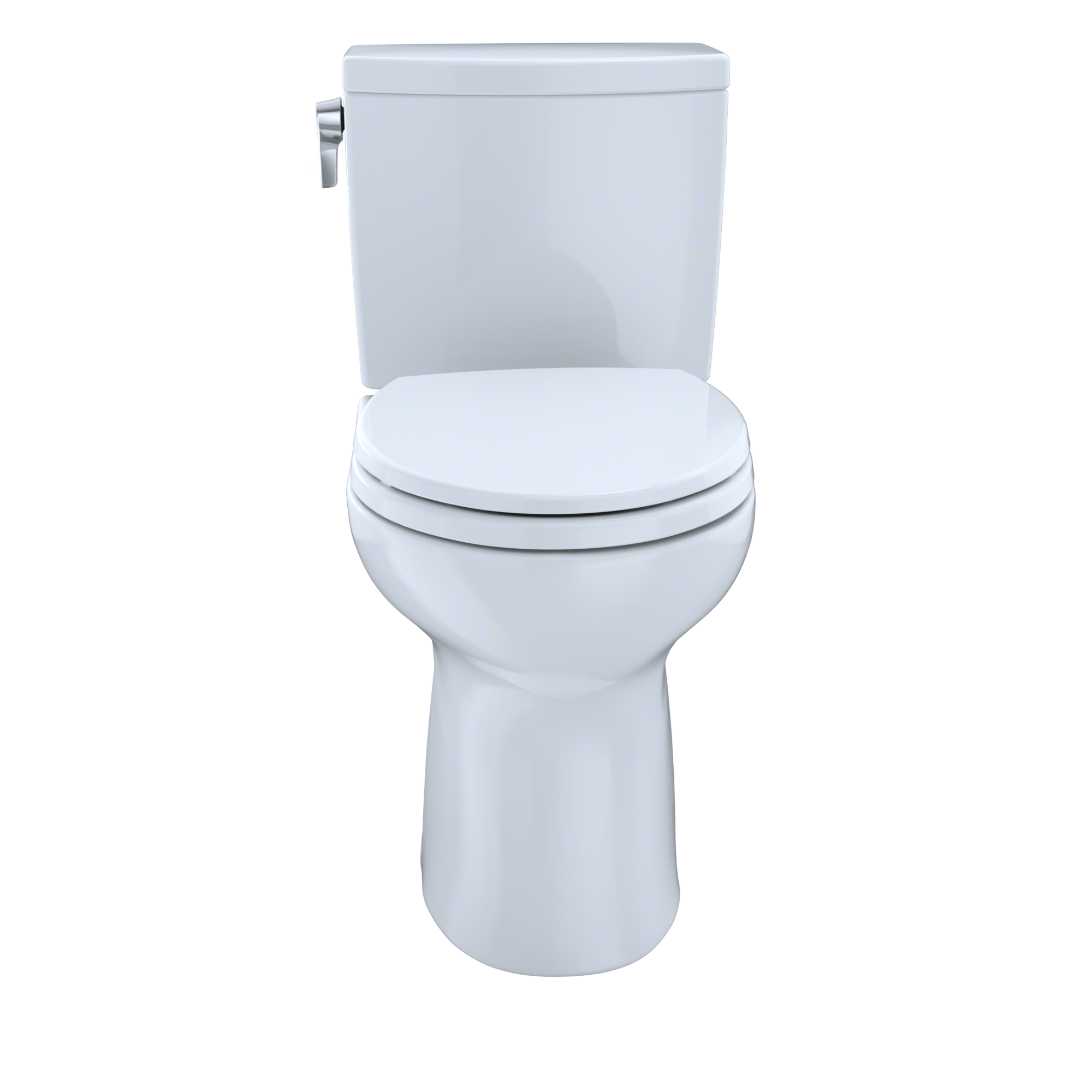 TOTO CST453CUFRG#01 Drake Ii 1G Two-Piece Round 1.0 Gpf Universal Height Toilet With Cefiontect And Right-Hand Trip Lever - Cotton White