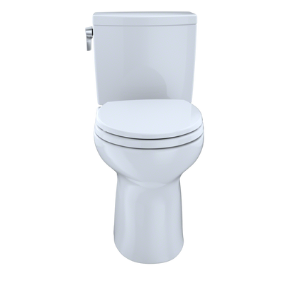 TOTO CST453CUFRG#01 Drake Ii 1G Two-Piece Round 1.0 Gpf Universal Height Toilet With Cefiontect And Right-Hand Trip Lever - Cotton White