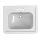 TOTO LPT530.4N#01 Promenade 27-1/2" x 22-1/4" Rectangular Pedestal Bathroom Sink for 4 inch Center Faucets , Cotton White