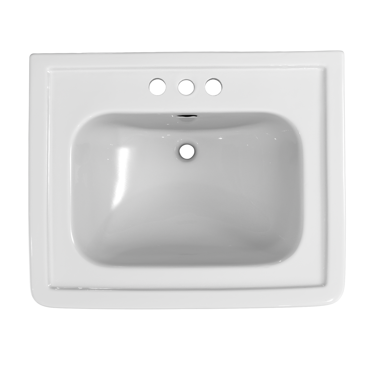TOTO LPT530.4N#01 Promenade 27-1/2" X 22-1/4" Rectangular Pedestal Bathroom Sink For 4 Inch Center Faucets - Cotton White