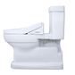 TOTO MW9743084CEFG#01 WASHLET+ Eco Guinevere Elongated 1.28 GPF Universal Height Toilet with C5 Bidet Seat , Cotton White