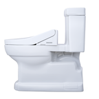 TOTO MW9743084CEFG#01 Washlet+ Eco Guinevere Elongated 1.28 Gpf Universal Height Toilet With C5 Bidet Seat - Cotton White