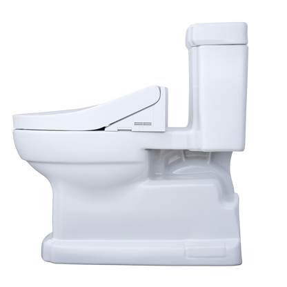 TOTO MW9743084CEFG#01 Washlet+ Eco Guinevere Elongated 1.28 Gpf Universal Height Toilet With C5 Bidet Seat - Cotton White