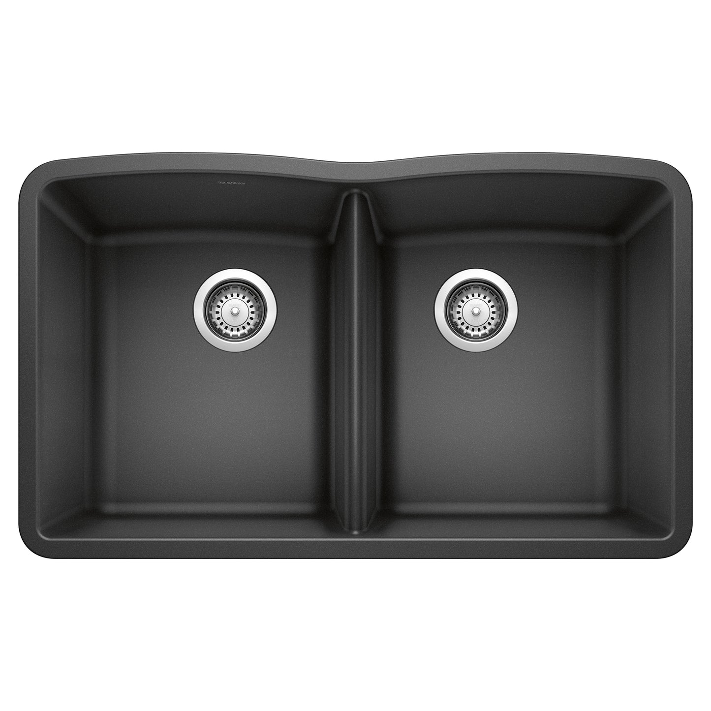 BLANCO 440184 Diamond Diamond SILGRANIT 32" 50/50 Double Bowl Undermount Kitchen Sink - Anthracite in Anthracite