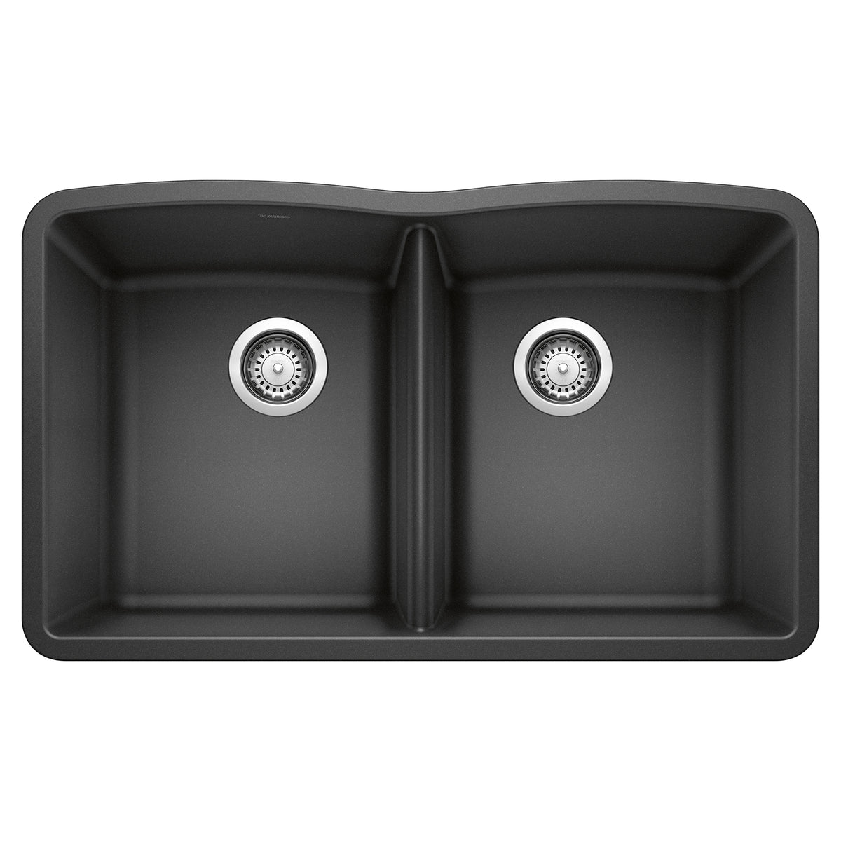 BLANCO 440184 Diamond Diamond SILGRANIT 32" 50/50 Double Bowl Undermount Kitchen Sink - Anthracite in Anthracite