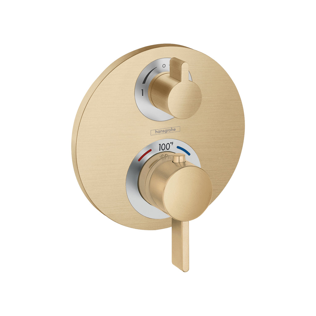 HANSGROHE 15758141 Ecostat S Thermostatic Trim with Volume Control and Diverter - Brushed Bronze