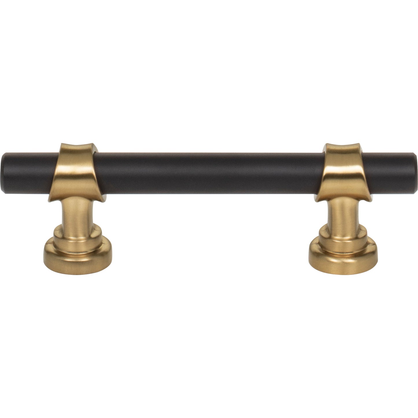 TOP KNOBS M2700 Bit 3" Center to Center Bar Pull - Flat Black and Honey Bronze