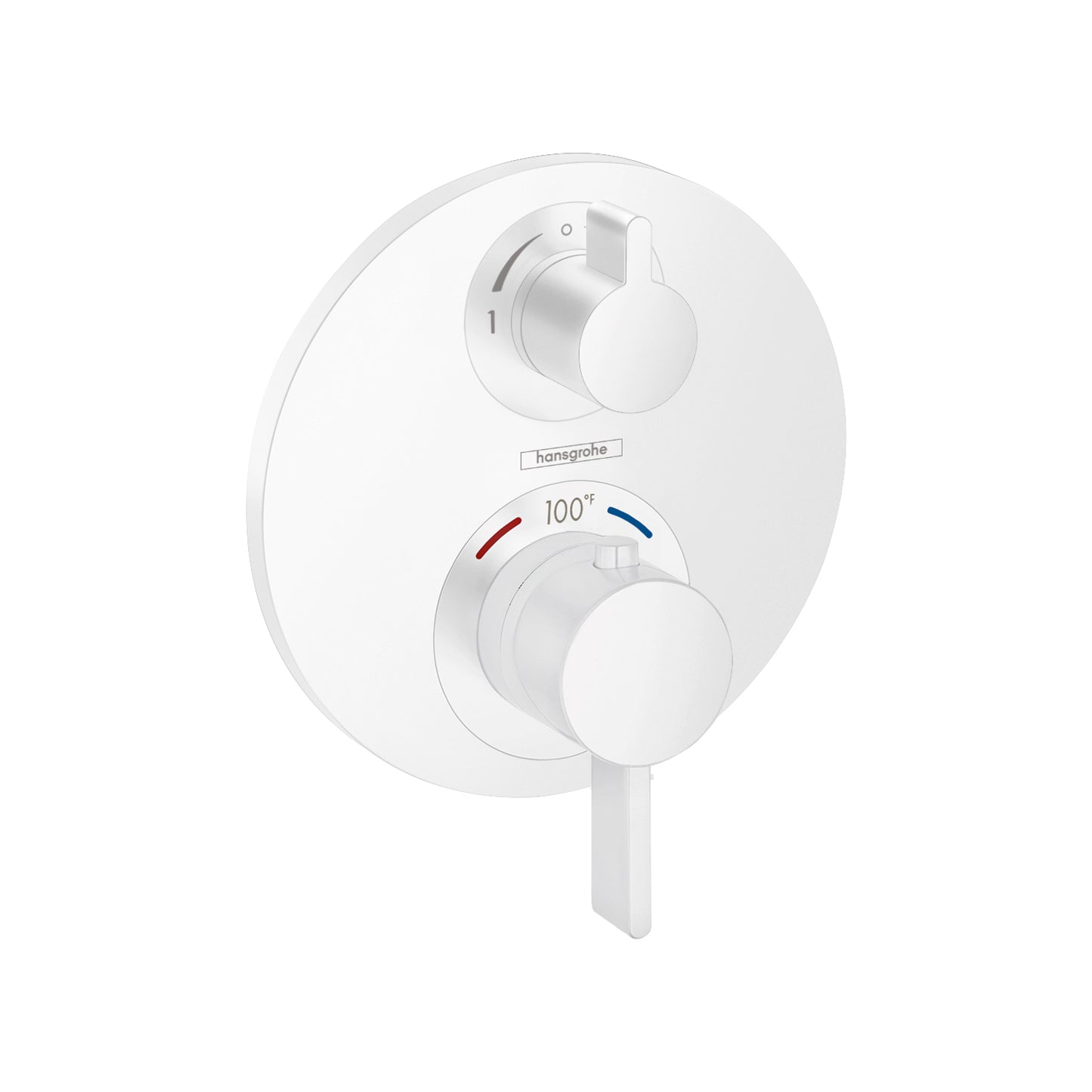 HANSGROHE 15758701 Ecostat S Thermostatic Trim with Volume Control and Diverter - Matte White