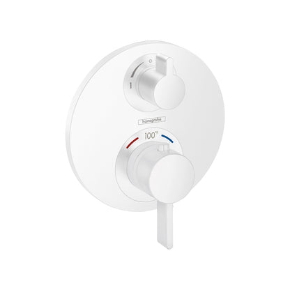 HANSGROHE 15758701 Ecostat S Thermostatic Trim with Volume Control and Diverter - Matte White