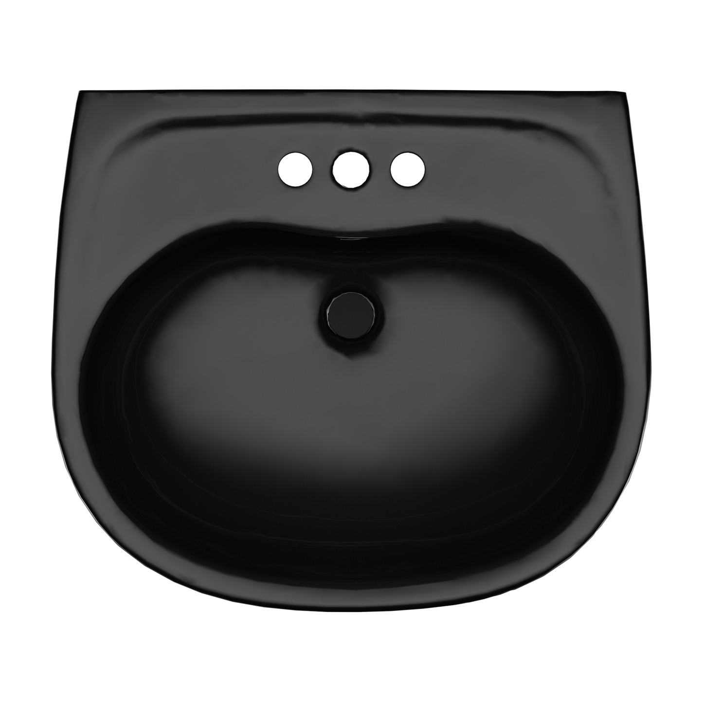 TOTO LHT241.4#51 Supreme Oval Wall-Mount Bathroom Sink and Shroud for 4 Inch Center Faucets , Ebony