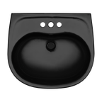 TOTO LHT241.4#51 Supreme Oval Wall-Mount Bathroom Sink And Shroud For 4 Inch Center Faucets - Ebony