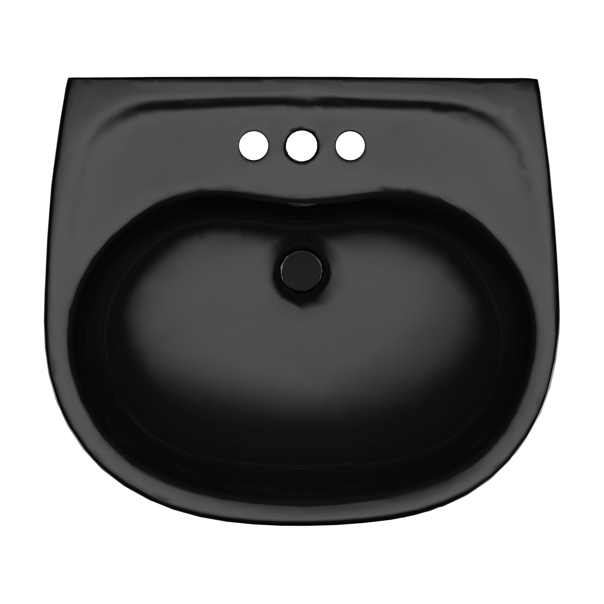 TOTO LHT241.4#51 Supreme Oval Wall-Mount Bathroom Sink And Shroud For 4 Inch Center Faucets - Ebony