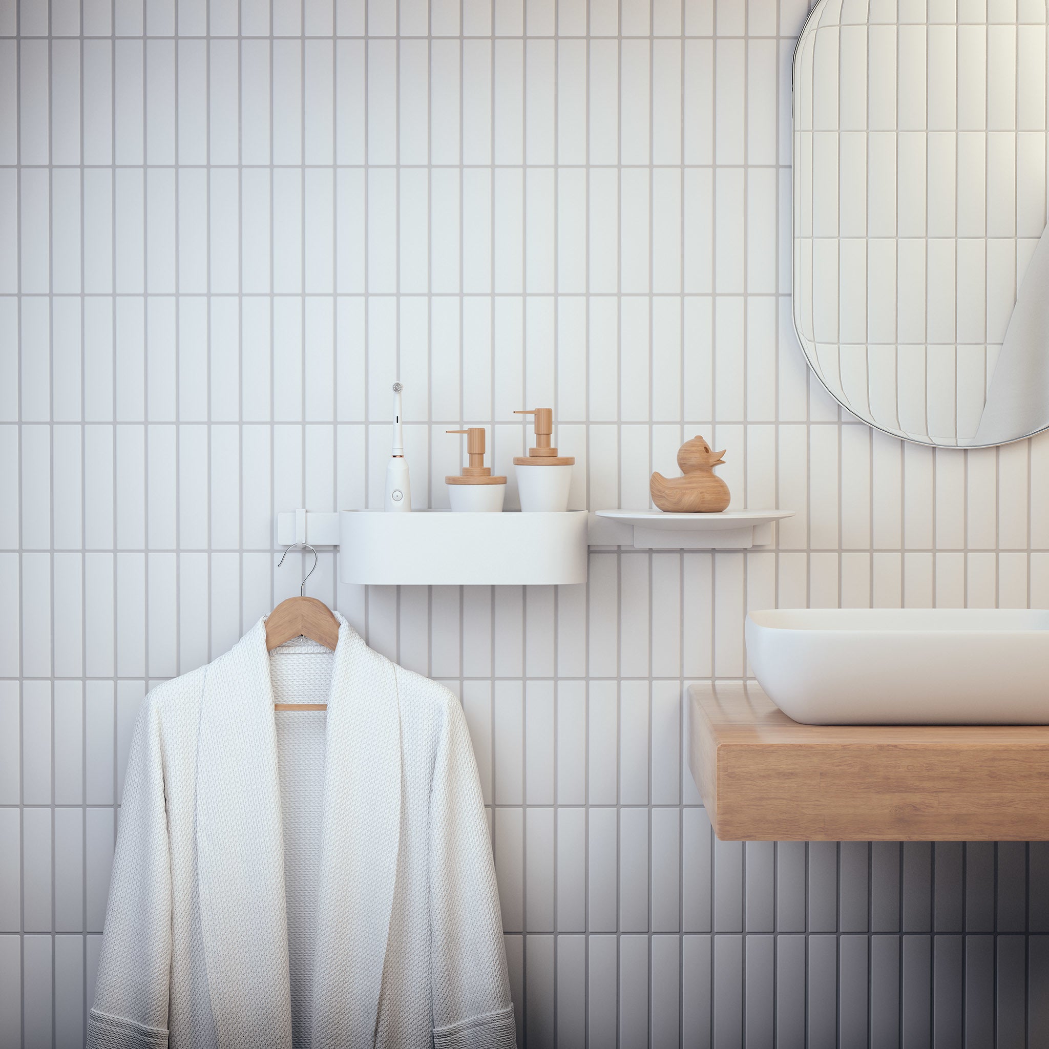 HANSGROHE 27915700 WallStoris Shelf - Matte White