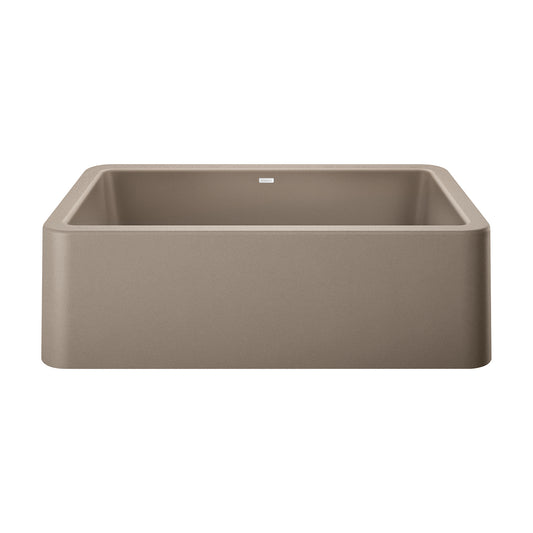 BLANCO 401988 Ikon Ikon SILGRANIT 33" Single Bowl Apron-Front Farmhouse Sink - Truffle in Truffle