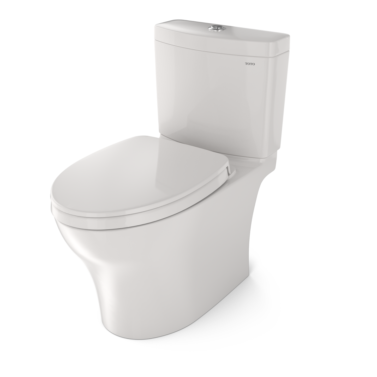 TOTO MS446124CEMFGN#11 Aquia IV Two-Piece Elongated Dual Flush 1.28 and 0.9 GPF Universal Height Toilet with CEFIONTECT , Colonial White