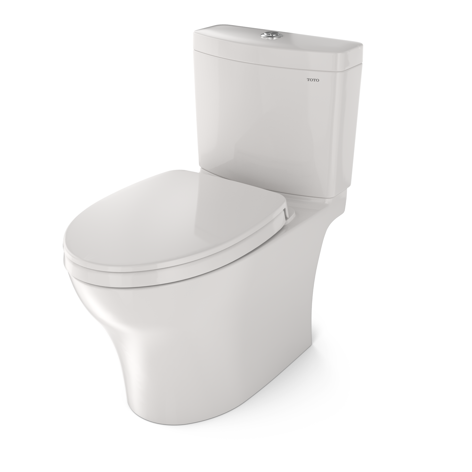 TOTO MS446124CEMFGN#11 Aquia Iv Two-Piece Elongated Dual Flush 1.28 And 0.9 Gpf Universal Height Toilet With Cefiontect - Colonial White