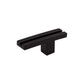 TOP KNOBS TK82BLK Inset Rail 2 5/8" Length Geometric Knob - Flat Black