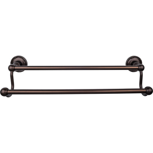 TOP KNOBS ED7ORBE TOP BATH (R) Edwardian Bath Double 20 1/2" Wall Mounted Towel Bar - Oil Rubbed Bronze