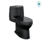 TOTO MS604124CEF#51 Ultramax Ii One-Piece Elongated 1.28 Gpf Universal Height Toilet With Ss124 Softclose Seat - Ebony