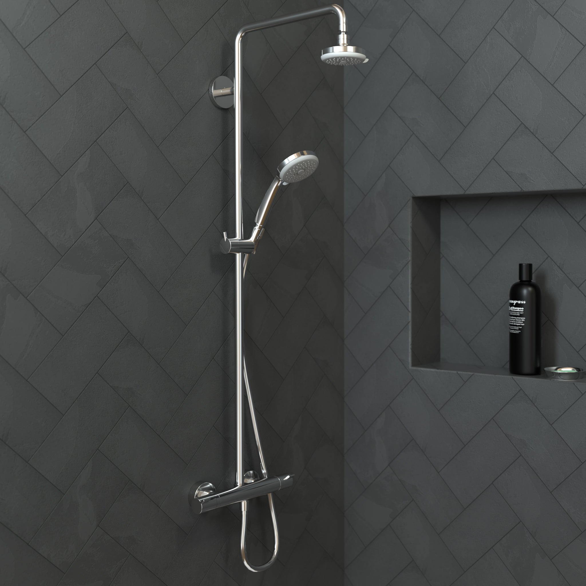 HANSGROHE 04752000 Croma 100 Handshower E 3-Jet, 1.8 GPM - Chrome