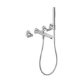 AXOR 49481001 Citterio C 3-Hole Wall-Mounted Tub Filler with 1.75 GPM Handshower and Holder- Cubic Cut - Chrome