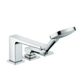 HANSGROHE 32556001 Metropol 3-Hole Roman Tub Set Trim with Lever Handle and 1.75 GPM Handshower - Chrome