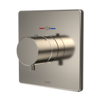 TOTO TBV02401U#PN Square Thermostatic Mixing Valve Shower Trim - Polished Nickel