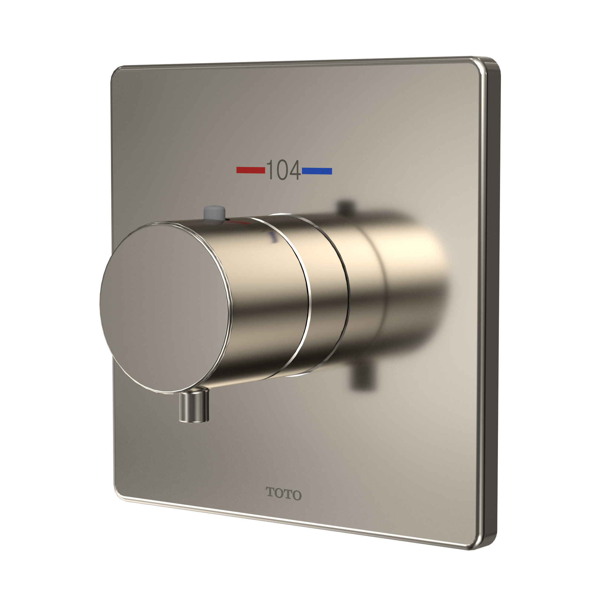 TOTO TBV02401U#PN Square Thermostatic Mixing Valve Shower Trim - Polished Nickel