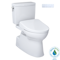 TOTO MW4744736CUFGA#01 Washlet+ Vespin Ii 1G Two-Piece Elongated 1.0 Gpf Toilet With Auto Flush Washlet+ S7A Contemporary Bidet Seat - Cotton White