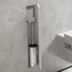 HANSGROHE 56060700 XtraStoris Rock Recessed Toilet Brush Holder with Shelf & Tileable Door - Matte White