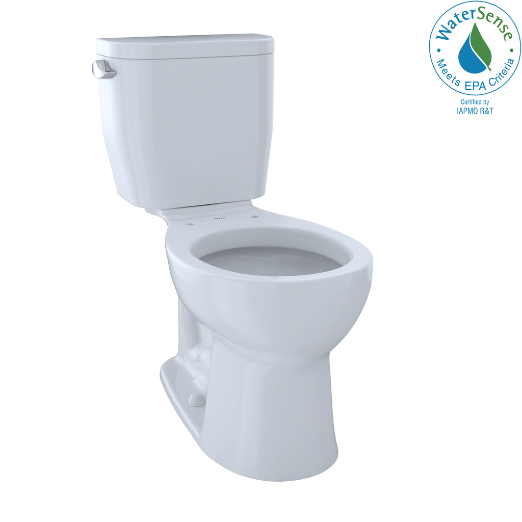TOTO CST243EF#01 Entrada Two-Piece Round 1.28 Gpf Universal Height Toilet - Cotton White