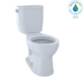 TOTO CST243EF#01 Entrada Two-Piece Round 1.28 Gpf Universal Height Toilet - Cotton White