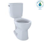 TOTO CST243EF#01 Entrada Two-Piece Round 1.28 Gpf Universal Height Toilet - Cotton White