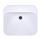 TOTO LT415G#01 Arvina Rectangular 20" Vessel Bathroom Sink with CEFIONTECT for Single Hole Faucets , Cotton White