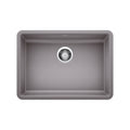 BLANCO 442545 Precis Precis SILGRANIT 25" ADA Single Bowl Undermount Kitchen Sink - Metallic Gray in Metallic Gray