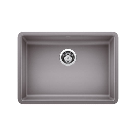 BLANCO 442545 Precis Precis SILGRANIT 25" ADA Single Bowl Undermount Kitchen Sink - Metallic Gray in Metallic Gray