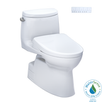 TOTO MW6144736CEFG#01 Washlet+ Carlyle Ii One-Piece Elongated 1.28 Gpf Toilet And Washlet+ S7A Contemporary Bidet Seat - Cotton White
