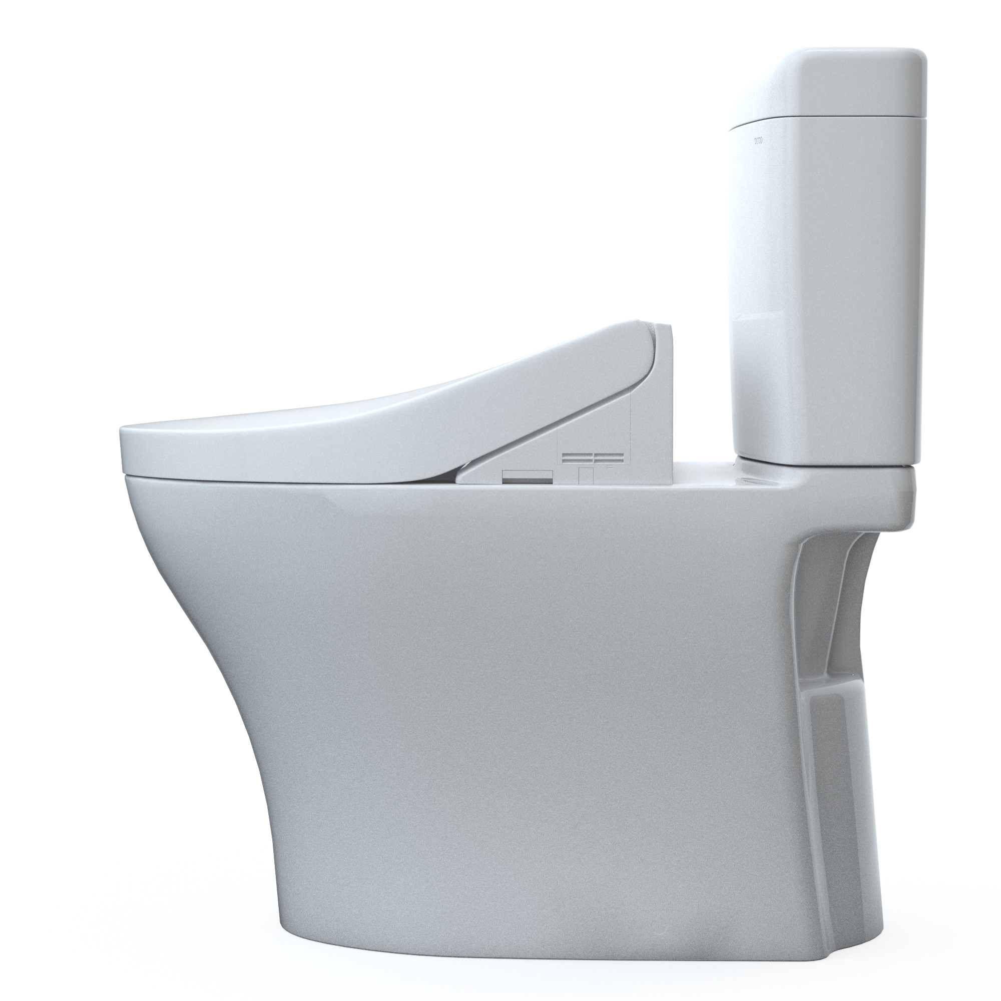 TOTO MW4363084CEMFGN#01 Washlet+ Aquia Iv Cube Two-Piece Elongated Dual Flush 1.28 And 0.9 Gpf Toilet With C5 Bidet Seat - Cotton White