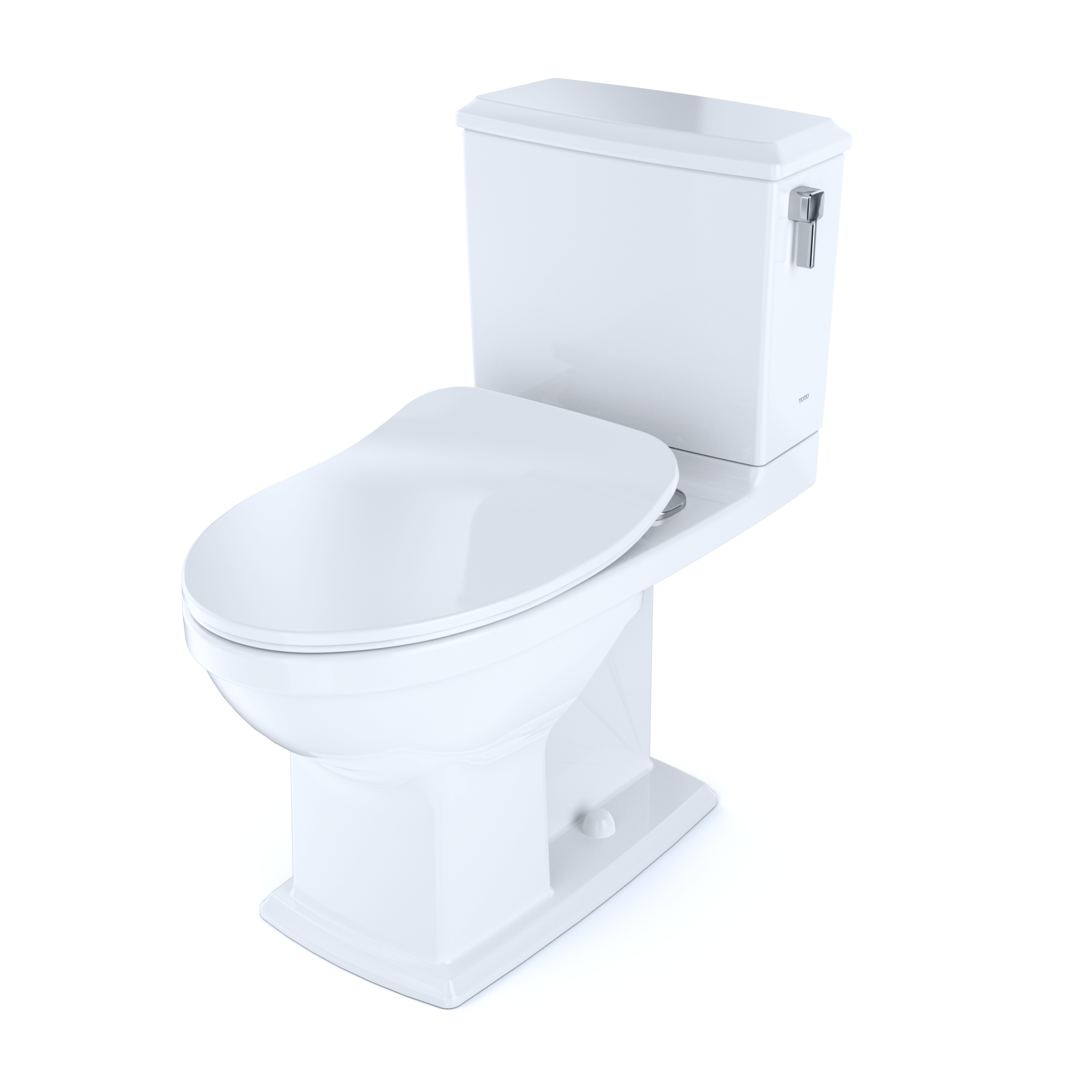 TOTO MS494234CEMFRG#01 Connelly Two-Piece Elongated Dual Flush 1.28 And 0.9 Gpf With Cefiontect And Right Lever - Cotton White