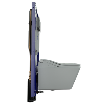 TOTO CWT4494549CMFGA#MS Washlet+ Sp Wall-Hung Square-Shape Toilet With Sw Bidet Seat And Duofit In-Wall 1.28 And 0.9 Gpf Dual-Flush Tank System - Cotton White