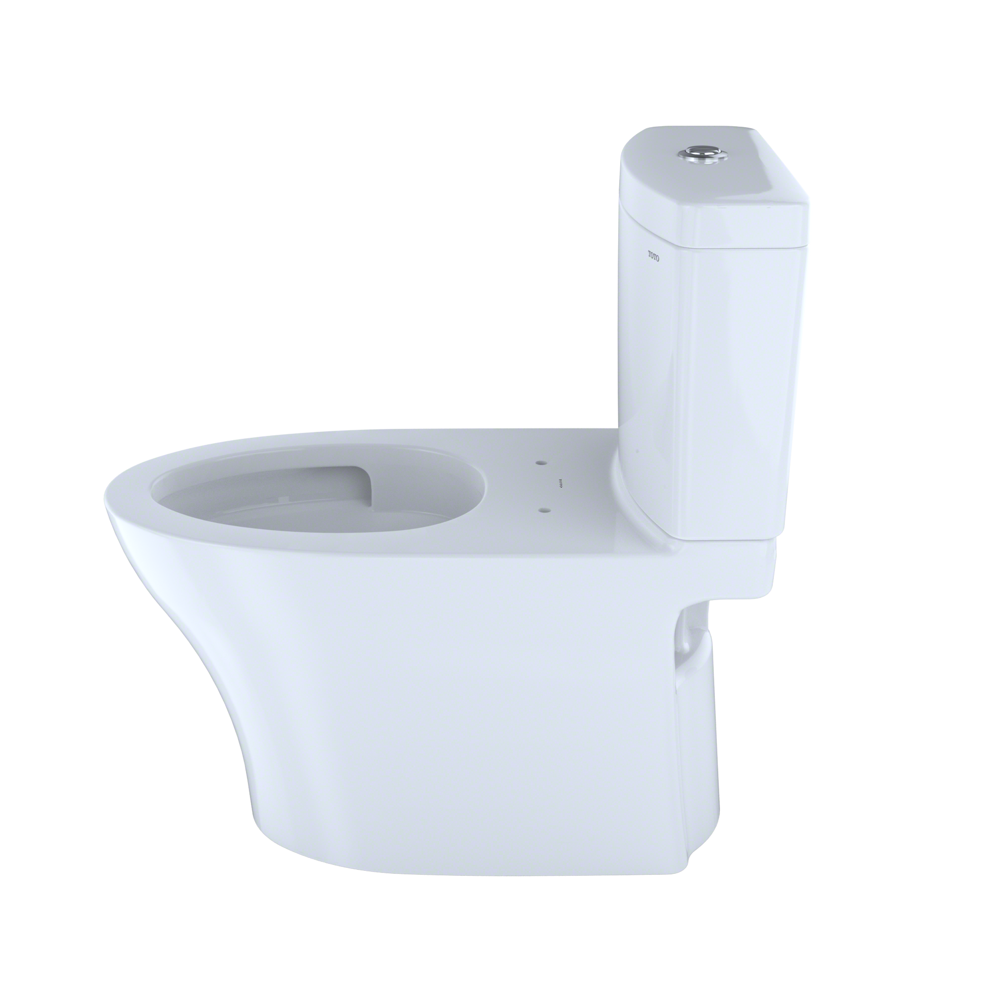 TOTO CST446CEMGN#01 Aquia Iv Two-Piece Elongated Dual Flush 1.28 And 0.9 Gpf Skirted Toilet With Cefiontect - Cotton White