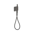 AXOR 49626341 Citterio C Handshower Holder Softsquare with Outlet 5"x5" with Handshower and Textile Hose, 2.5 GPM - Brushed Black Chrome