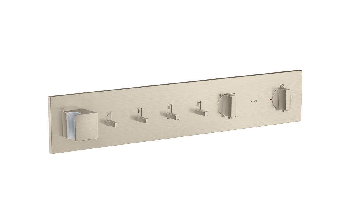 AXOR 12573821 ShowerComposition Thermostatic Module Trim for 4 Functions - Brushed Nickel