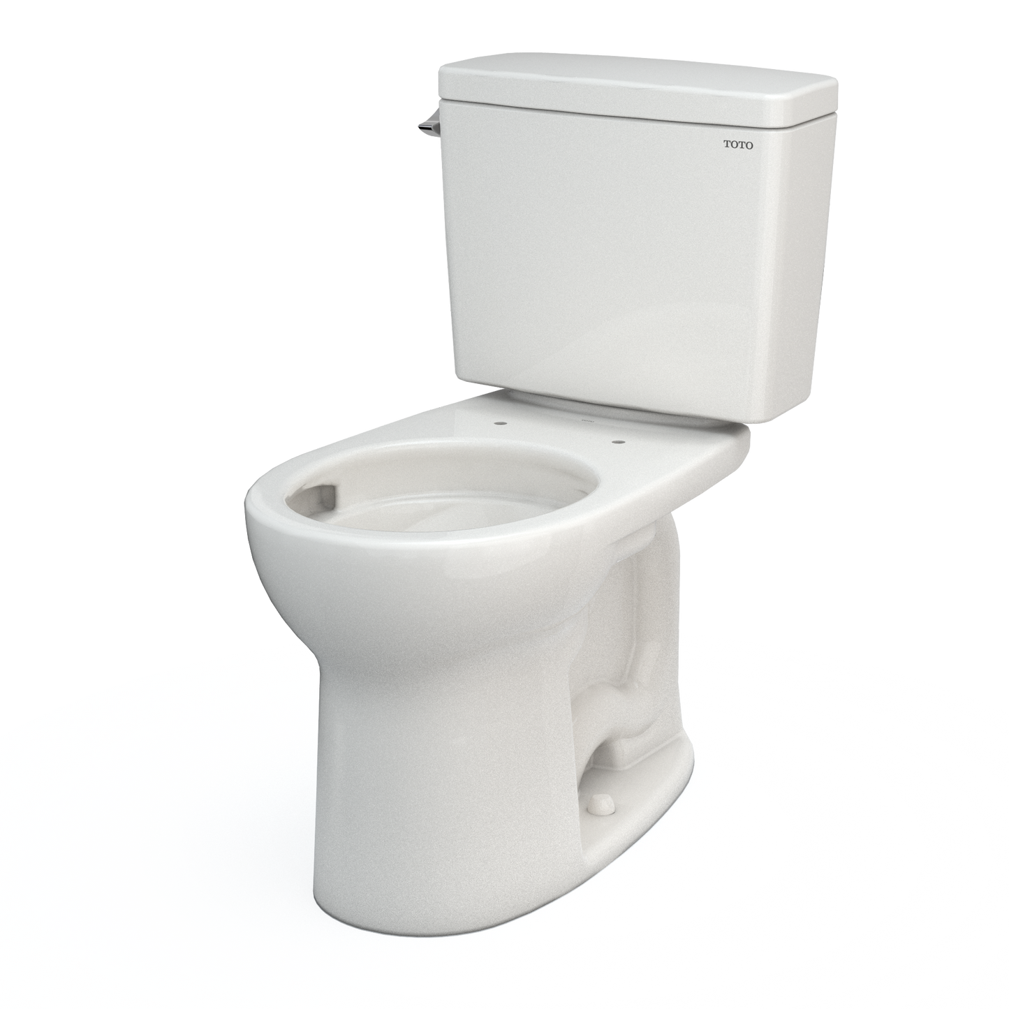 TOTO CST775CEFG#11 Drake Two-Piece Round 1.28 GPF Universal Height TORNADO FLUSH Toilet with CEFIONTECT , Colonial White