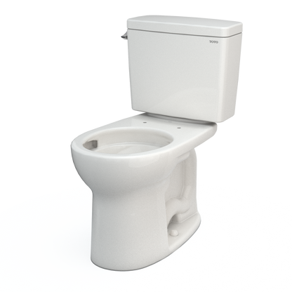 TOTO CST775CEFG#11 Drake Two-Piece Round 1.28 Gpf Universal Height Tornado Flush Toilet With Cefiontect - Colonial White