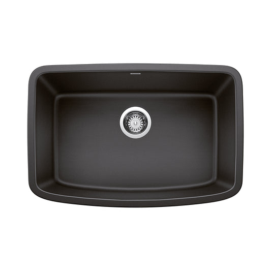 BLANCO 442552 Valea Valea SILGRANIT 27" Single Bowl Undermount Kitchen Sink - Anthracite in Anthracite