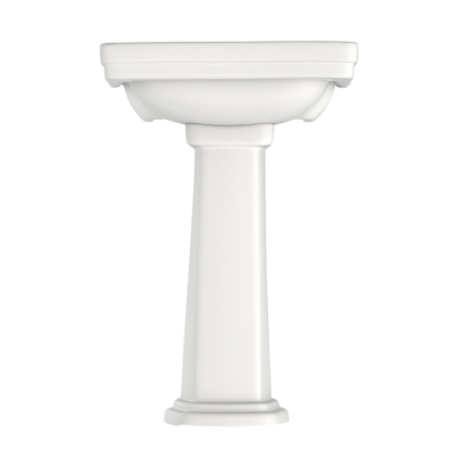 TOTO LPT532.8N#11 Promenade 24" X 19-1/4" Rectangular Pedestal Bathroom Sink For 8 Inch Center Faucets - Colonial White