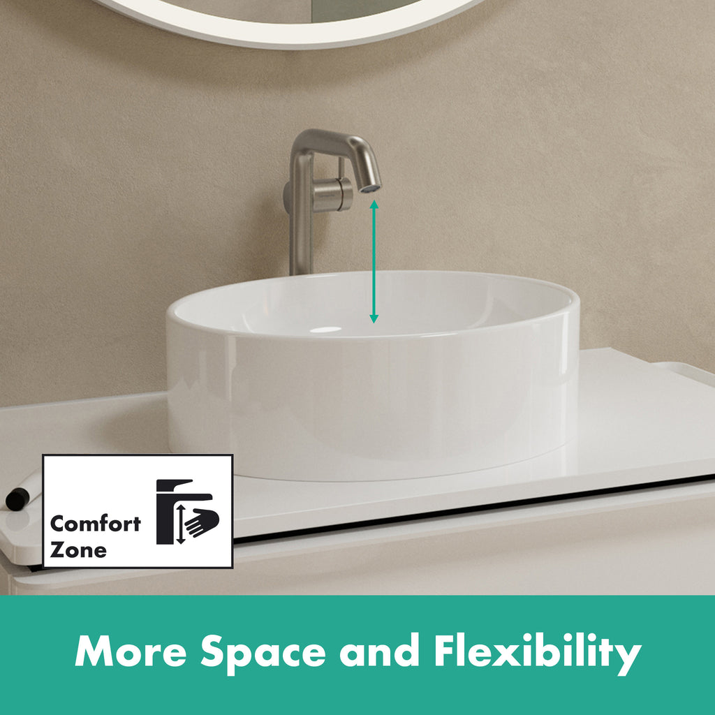 HANSGROHE 73372821 Tecturis S Single-Hole Fine 240, 1.2 GPM - Brushed Nickel
