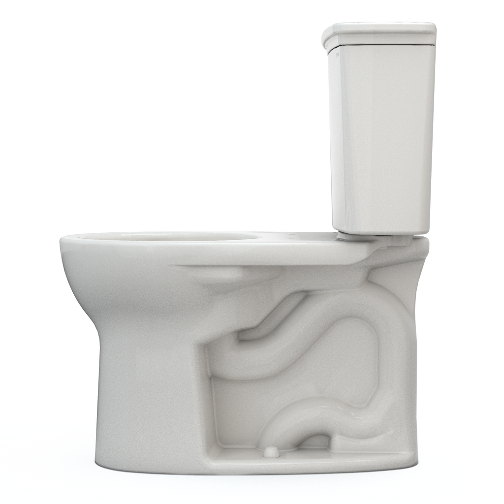 TOTO CST785CEFG#11 Drake Transitional Two-Piece Round 1.28 Gpf Universal Height Tornado Flush Toilet With Cefiontect - Colonial White