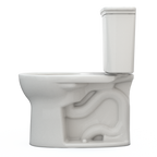 TOTO CST785CEFG#11 Drake Transitional Two-Piece Round 1.28 Gpf Universal Height Tornado Flush Toilet With Cefiontect - Colonial White